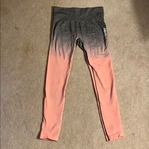 Gymshark Ombré Seamless - peach/charcoal